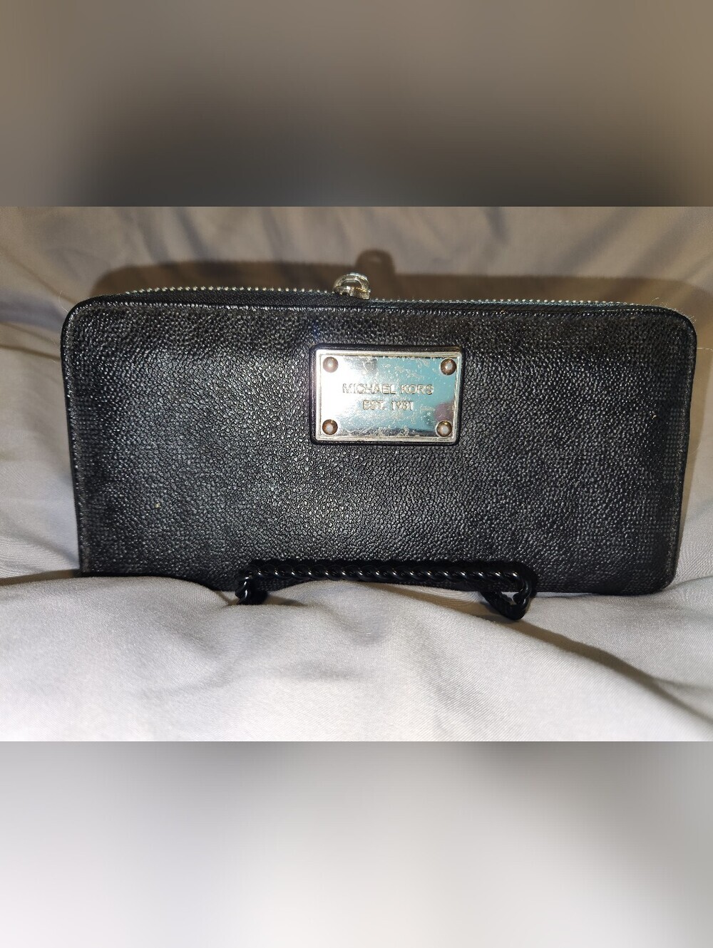 Michael Kors Black Textured Leather Wallet